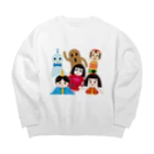 フォーヴァの日本の人形ALL－hina doll and dolls of the world－お雛はんと世界の人形たち－ Big Crew Neck Sweatshirt