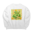 Yukie Shiratori (しらとり ゆきえ)のワニとアヒルの4兄弟 Big Crew Neck Sweatshirt