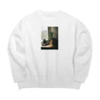 毎日ころりんの猫の写ルンです Big Crew Neck Sweatshirt