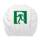 Hungry Freaksの【ホラーな公共サイン】恐怖の非情口 Big Crew Neck Sweatshirt