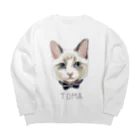 みきぞーん｜保護猫 ミッキー画伯と肉球とおともだちのtoma Big Crew Neck Sweatshirt