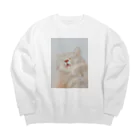 とい屋のねむるねこ Big Crew Neck Sweatshirt