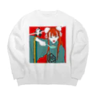 9 10 9（ qu / ten / qu ）のfried rice girl Big Crew Neck Sweatshirt