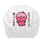 いんこ屋堂のモモイロインコ飼っています Big Crew Neck Sweatshirt