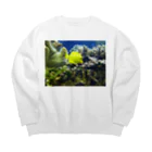 nokkccaのキイロハギ - Zebrasomaflavescens - Big Crew Neck Sweatshirt