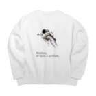 necoaciの宇宙飛行士 Big Crew Neck Sweatshirt