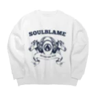 SOULBLAMEのHORSES SWT IN WHITE Big Crew Neck Sweatshirt