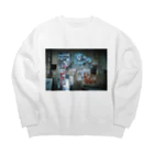 代打　の路地裏II Big Crew Neck Sweatshirt