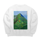 saigonotansanの山の絵 Big Crew Neck Sweatshirt