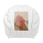 egg Artworks & the cocaine's pixの『pink worm.』 Big Crew Neck Sweatshirt