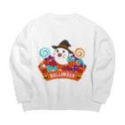 inside-workのハロウィンオバケ Big Crew Neck Sweatshirt