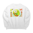 田村美穂のアボカドグリーンカレーグッズ Big Crew Neck Sweatshirt