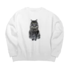 お殿氏SHOPのお殿氏　正面写真シリーズ Big Crew Neck Sweatshirt