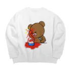 KUMANOKOのくまのこ３ Big Crew Neck Sweatshirt