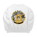 みきぞーん｜保護猫 ミッキー画伯と肉球とおともだちのmuchaguraainima Big Crew Neck Sweatshirt