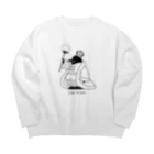 さくらい屋の王様ペンギン(黒) Big Crew Neck Sweatshirt