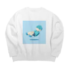 さんそのふわふわ男の子・あお Big Crew Neck Sweatshirt