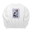 nekousagi*∩..∩のトラミ兄ちゃん自画像？ラベンダー【nekousagi*∩..∩ロゴ入り】 Big Crew Neck Sweatshirt