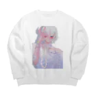 三日月ランプのおっけー男の子（2023年美少年展×SUZURIコラボ） Big Crew Neck Sweatshirt