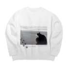 秘密結社猫のために生きよの田代島にゃんシリーズ　平和な日常 Big Crew Neck Sweatshirt