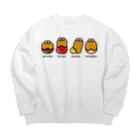 高堂玲/イラストの方のチキンナゲット４兄弟 Big Crew Neck Sweatshirt