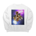 ポメラニアンやさんの宇宙犬 Big Crew Neck Sweatshirt