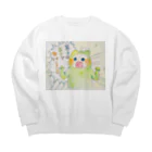 おにくちゃんのサムサワカサ Big Crew Neck Sweatshirt