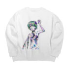 oU-x-Uooのうつうつうつつ Big Crew Neck Sweatshirt