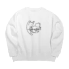 プロレスにゃんこのプロレスにゃんこ（ヒップアタックA） Big Crew Neck Sweatshirt