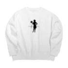 insparation｡   --- ｲﾝｽﾋﾟﾚｰｼｮﾝ｡の馬鹿は死んでも治らない(黒) Big Crew Neck Sweatshirt