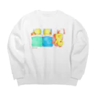 黒澤あおいのひよこの3兄弟 -お昼寝- Big Crew Neck Sweatshirt