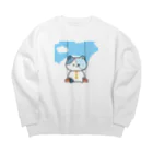 子ヤギさんのツギハギクマ Big Crew Neck Sweatshirt