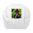 ミラくまの鎧を着た侍 Big Crew Neck Sweatshirt