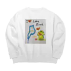 KIYOKA88WONDERLANDのアイラブ琵琶湖カッパくん Big Crew Neck Sweatshirt