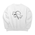 いぬときどき人間の散歩拒否いぬ（ノーマル） Big Crew Neck Sweatshirt