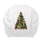 ハッピー・ラブラドールズのラブラドールのクリスマスツリー Big Crew Neck Sweatshirt