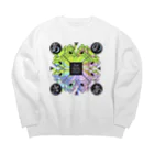 GYOUZA DESIGN INITIATIVEのあのさあ魔法陣発動状態（白） Big Crew Neck Sweatshirt