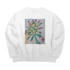 bureefの白いブリーフと手 Big Crew Neck Sweatshirt