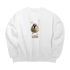 “すずめのおみせ” SUZURI店のおにぎりくだちゃい Big Crew Neck Sweatshirt