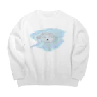 niwatsukinoの癒し、かわゆすのイルカちゃん。 Big Crew Neck Sweatshirt