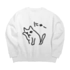 ののの猫屋敷の【ちらみ】 Big Crew Neck Sweatshirt