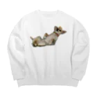 fkmkのチワワ のさくら Big Crew Neck Sweatshirt