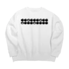 モナ子のレトロアオモリンゴブラック Big Crew Neck Sweatshirt