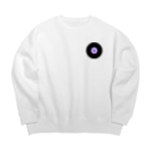 mimopop'sのレコードマークのスウェット Big Crew Neck Sweatshirt