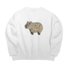 tanuki_msのカピバラ Big Crew Neck Sweatshirt