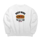 メシテロタイプ（飯テロTシャツブランド）の焼きそばパン（ビンテージ風） Big Crew Neck Sweatshirt