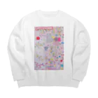 nijiiro_kimagure_handmade ぬぃみのぬぃみの相棒のミミィ Big Crew Neck Sweatshirt