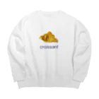 aのちいさなお店のクロワッサンの絵 Big Crew Neck Sweatshirt