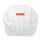 tom-pigeonの(スモールロゴ)極度スライドWHITE-RED Big Crew Neck Sweatshirt