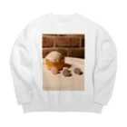 rukamoのカップケーキ🧁 Big Crew Neck Sweatshirt